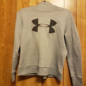 Under Armour Hooded Sweatshirt Quilted Logo Sz S